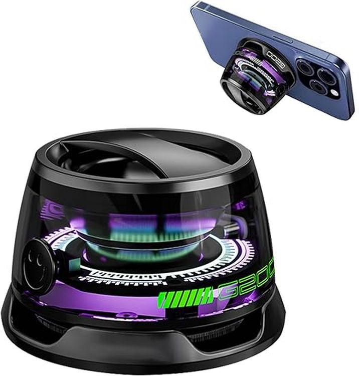MagGlow Mini – Магнитен Bluetooth високоговорител/тонколона с LED светлини и стойка за телефон